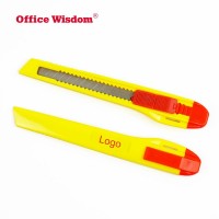 Low Moq Custom Made Logo Art Utility Knife Retractable Blade Box Cutter For Promotion Gift Art Knives With Snap Off Lock Blade